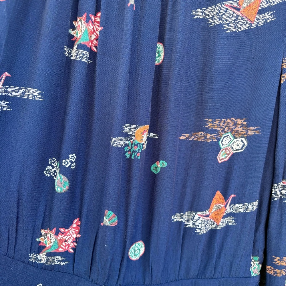 & Other Stories Origami Paper Crane Long Sleeve Mini Dress - Picture 4 of 9